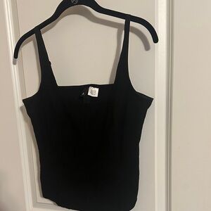 Divided Black Camisole Top